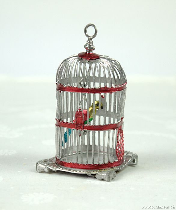 Round Bird Cage with Peacock