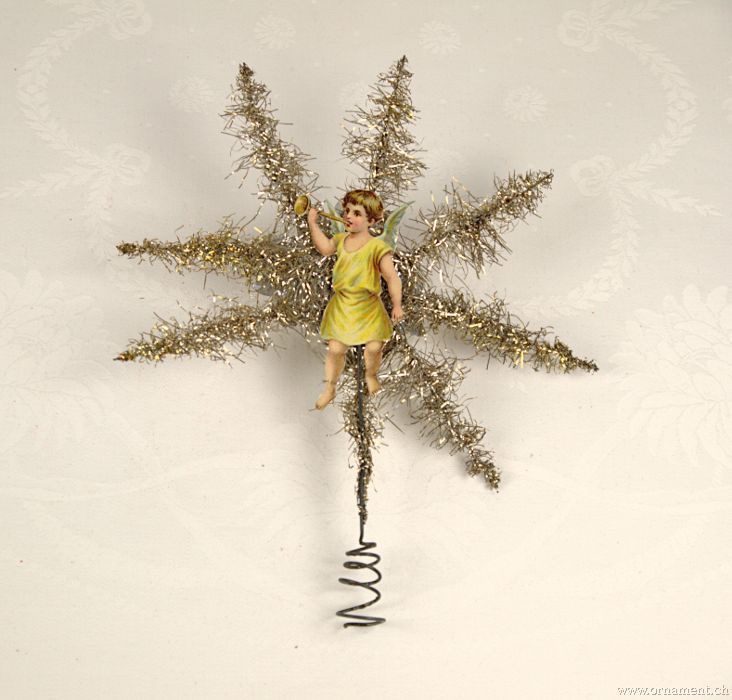 Tinsel tree topper with Angel scrap ¨