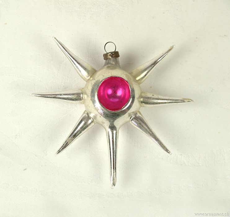 Star Shaped Indented Glass Ornament